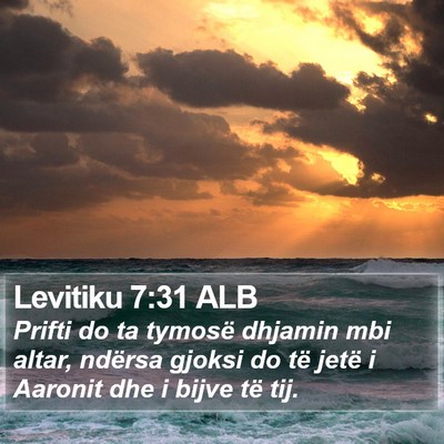 Levitiku 7:31 ALB Bible Verse Image