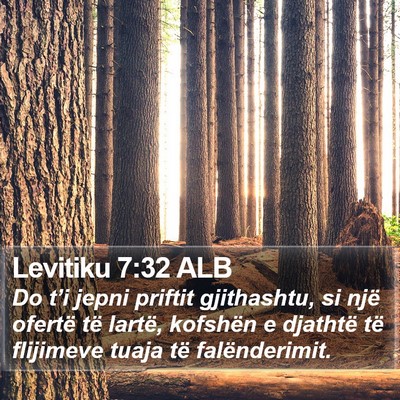 Levitiku 7:32 ALB Bible Verse Image