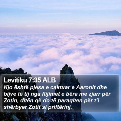 Levitiku 7:35 ALB Bible Verse Image
