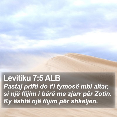 Levitiku 7:5 ALB Bible Verse Image