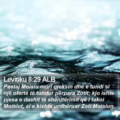 Levitiku 8:29 ALB Bible Verse Image