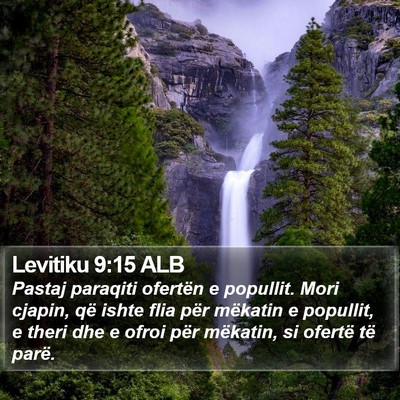 Levitiku 9:15 ALB Bible Verse Image