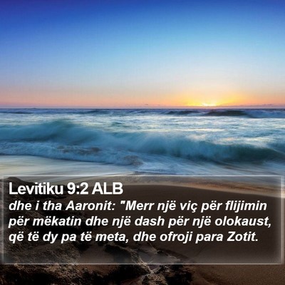 Levitiku 9:2 ALB Bible Verse Image