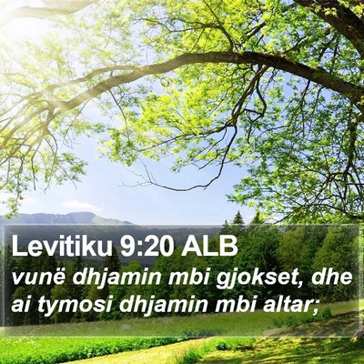Levitiku 9:20 ALB Bible Verse Image