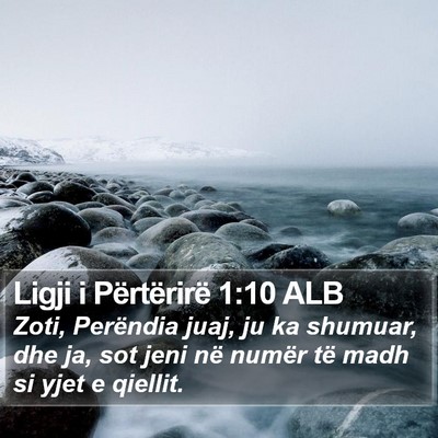 Ligji i Përtërirë 1:10 ALB Bible Verse Image