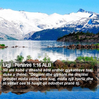 Ligji i Përtërirë 1:16 ALB Bible Verse Image