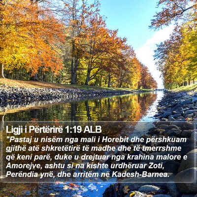 Ligji i Përtërirë 1:19 ALB Bible Verse Image