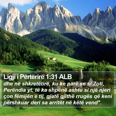 Ligji i Përtërirë 1:31 ALB Bible Verse Image