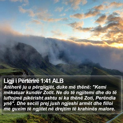 Ligji i Përtërirë 1:41 ALB Bible Verse Image