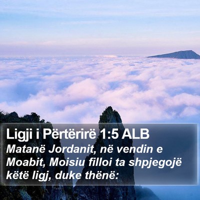 Ligji i Përtërirë 1:5 ALB Bible Verse Image