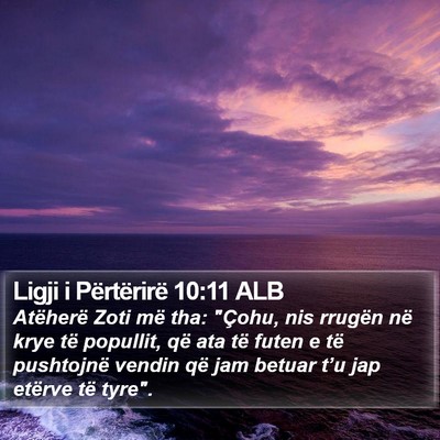Ligji i Përtërirë 10:11 ALB Bible Verse Image