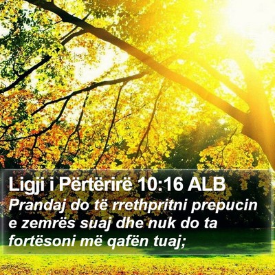 Ligji i Përtërirë 10:16 ALB Bible Verse Image