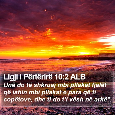 Ligji i Përtërirë 10:2 ALB Bible Verse Image