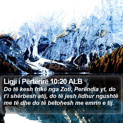 Ligji i Përtërirë 10:20 ALB Bible Verse Image