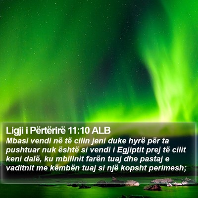 Ligji i Përtërirë 11:10 ALB Bible Verse Image