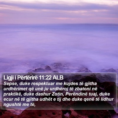 Ligji i Përtërirë 11:22 ALB Bible Verse Image