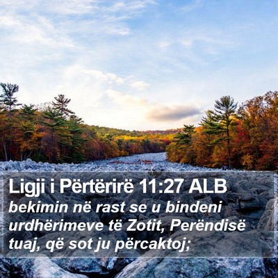 Ligji i Përtërirë 11:27 ALB Bible Verse Image