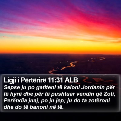 Ligji i Përtërirë 11:31 ALB Bible Verse Image