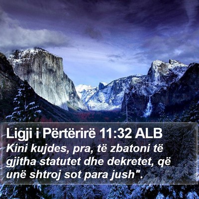Ligji i Përtërirë 11:32 ALB Bible Verse Image