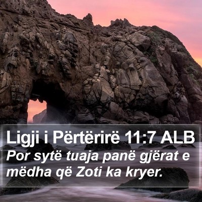 Ligji i Përtërirë 11:7 ALB Bible Verse Image