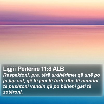 Ligji i Përtërirë 11:8 ALB Bible Verse Image