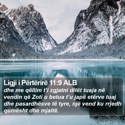 Ligji i Përtërirë 11:9 ALB Bible Verse Image