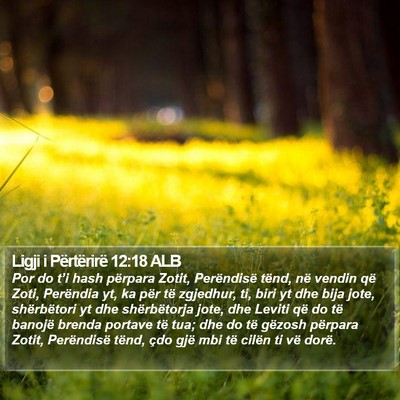 Ligji i Përtërirë 12:18 ALB Bible Verse Image