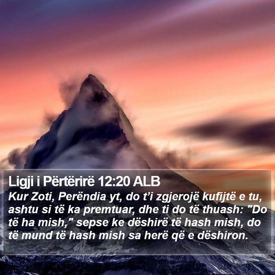Ligji i Përtërirë 12:20 ALB Bible Verse Image