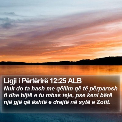 Ligji i Përtërirë 12:25 ALB Bible Verse Image