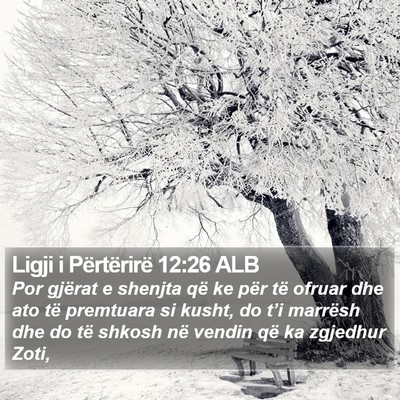 Ligji i Përtërirë 12:26 ALB Bible Verse Image
