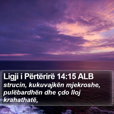 Ligji i Përtërirë 14:15 ALB Bible Verse Image