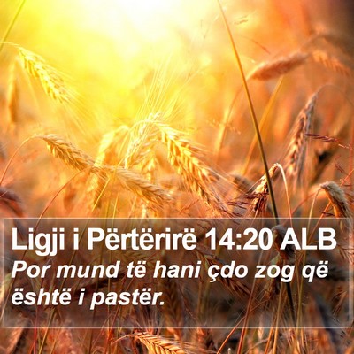 Ligji i Përtërirë 14:20 ALB Bible Verse Image
