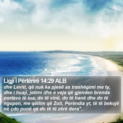 Ligji i Përtërirë 14:29 ALB Bible Verse Image