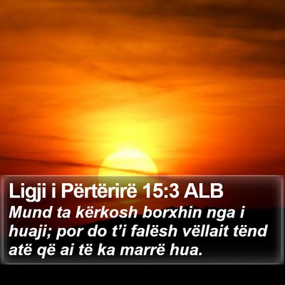 Ligji i Përtërirë 15:3 ALB Bible Verse Image