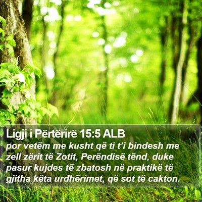 Ligji i Përtërirë 15:5 ALB Bible Verse Image