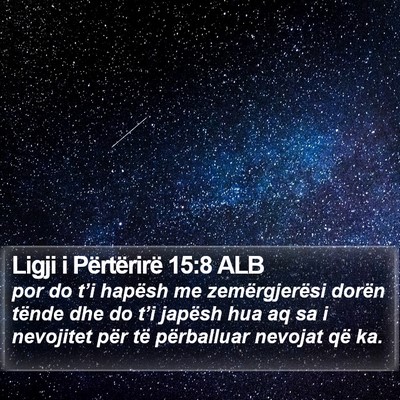 Ligji i Përtërirë 15:8 ALB Bible Verse Image
