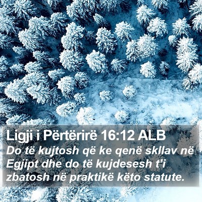 Ligji i Përtërirë 16:12 ALB Bible Verse Image