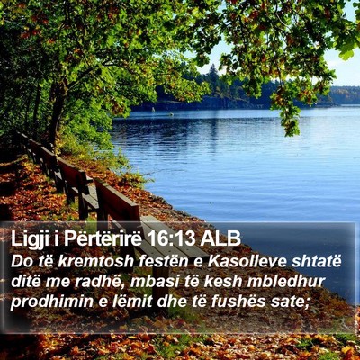 Ligji i Përtërirë 16:13 ALB Bible Verse Image