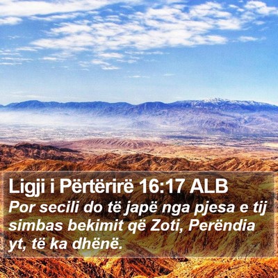 Ligji i Përtërirë 16:17 ALB Bible Verse Image