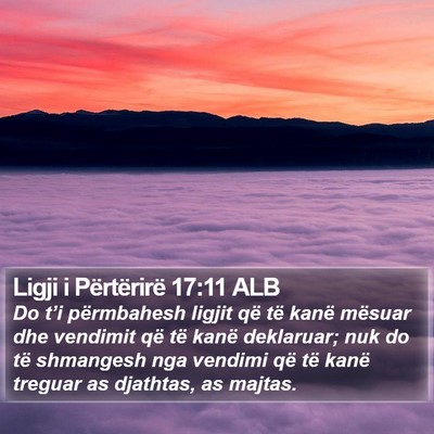Ligji i Përtërirë 17:11 ALB Bible Verse Image