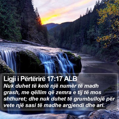 Ligji i Përtërirë 17:17 ALB Bible Verse Image