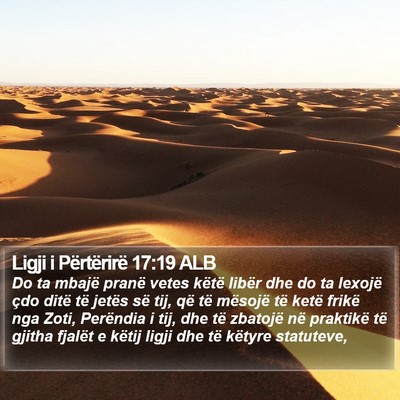Ligji i Përtërirë 17:19 ALB Bible Verse Image