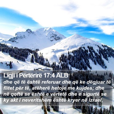 Ligji i Përtërirë 17:4 ALB Bible Verse Image