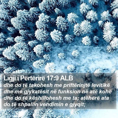 Ligji i Përtërirë 17:9 ALB Bible Verse Image