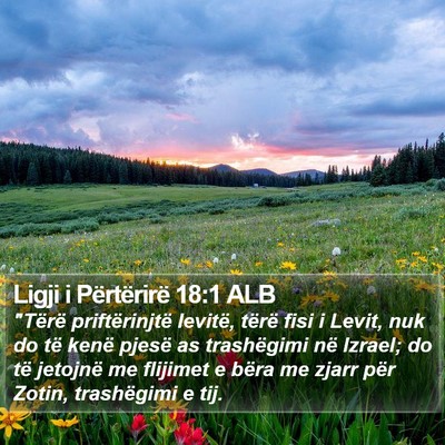 Ligji i Përtërirë 18:1 ALB Bible Verse Image