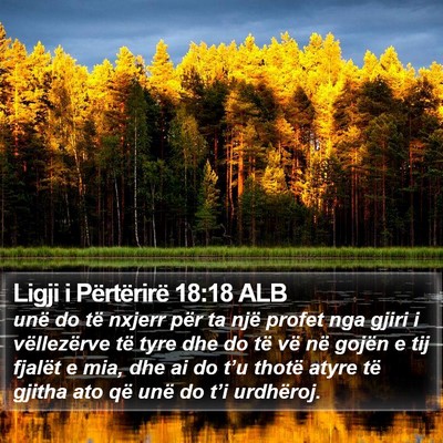 Ligji i Përtërirë 18:18 ALB Bible Verse Image