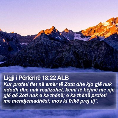 Ligji i Përtërirë 18:22 ALB Bible Verse Image