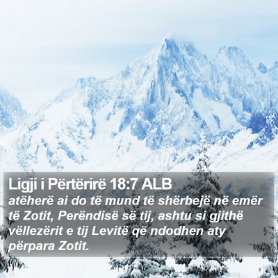 Ligji i Përtërirë 18:7 ALB Bible Verse Image