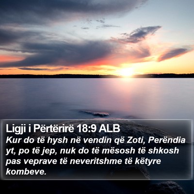 Ligji i Përtërirë 18:9 ALB Bible Verse Image