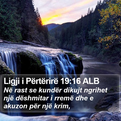 Ligji i Përtërirë 19:16 ALB Bible Verse Image